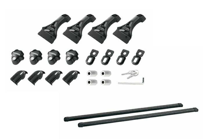 innoINDDKINB127ピクシスバンハイルーフH23.12〜R3.12S321M/S331MスクエアベースキャリアセットCarmateinno(カーメイトイノー)
