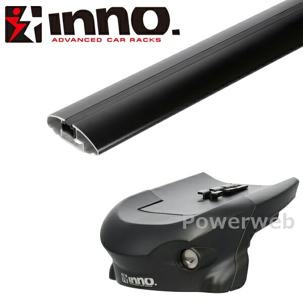 inno XS350BK XB138BK/XB130BK エクストレイル ルーフレール付 H12.11～H19.8 T30系 エアロベース キャリアセット スルータイプ Carmate inno (カーメイト イノー)｜PowerWeb