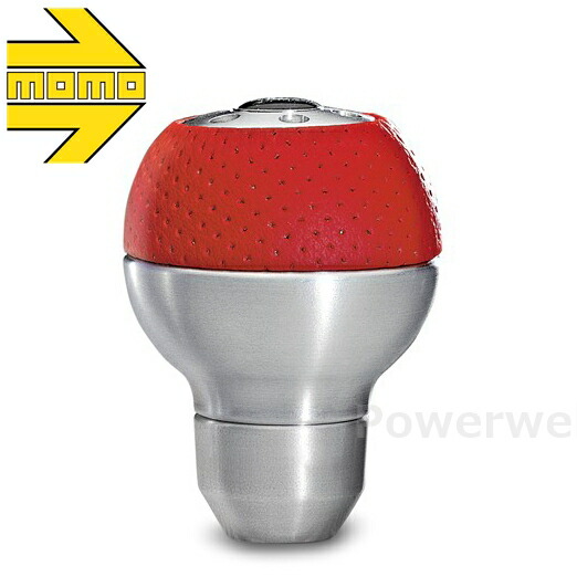 MOMO シフトノブ SK26 RACE AIRLEATHER ALUMINIUM RED モモ レース エアー レザー アルミニウム レッド