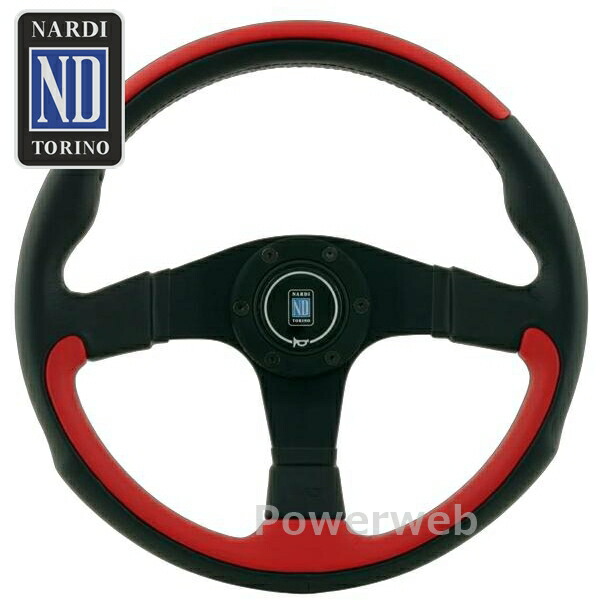 楽天市場】ステアリング NARDI リーダー ブラック/レッドレザー