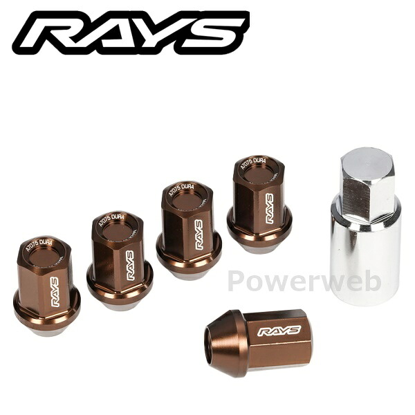 RAYS ジュラルミンロック&ナットセット L37 6H用 M12×1.25 ブロンズアルマイト 19HEX 24個セット 740200001212BR