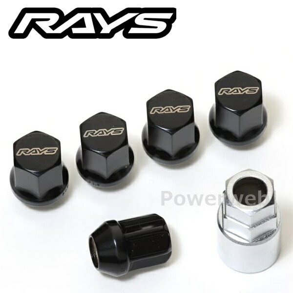 RAYS 19HEX ナット＆ロックセット (L31 M12 5H用) M12×1.5 BK(ブラック) 20個セット 74081000000BK