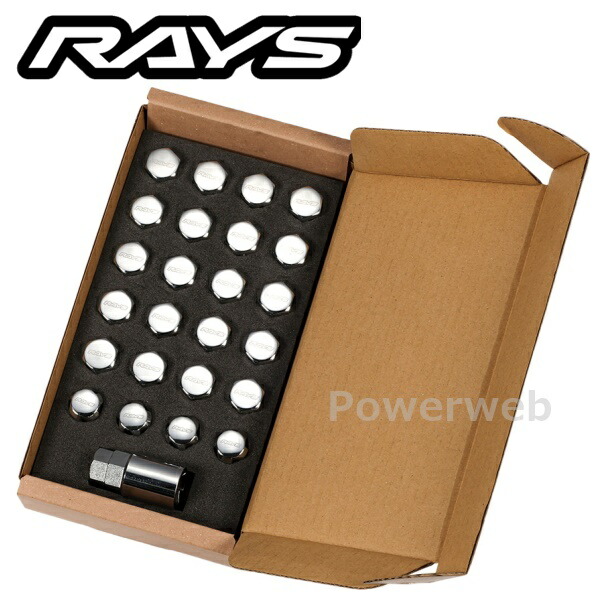RAYS 19HEX ナット＆ロックセット (L33 M14 6H用) M14×1.5 CP(メッキ) 24個セット 74081000006CP