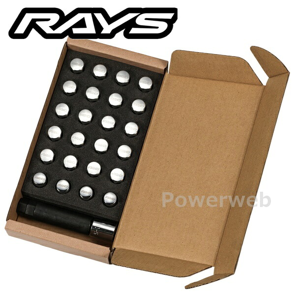 RAYS 17HEX ナット＆ロックセット (L31 M12 6H用) M12×1.5 CP(メッキ) 24個セット 74081000007CP