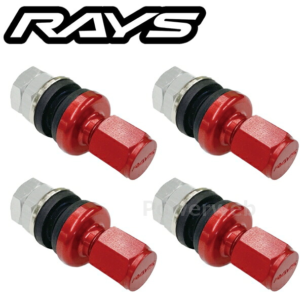 RAYS No.58 INSIDE ALUMINUM AIR VALVE RAYS RD エアバルブ 4個セット 65050000005RD [メール便]