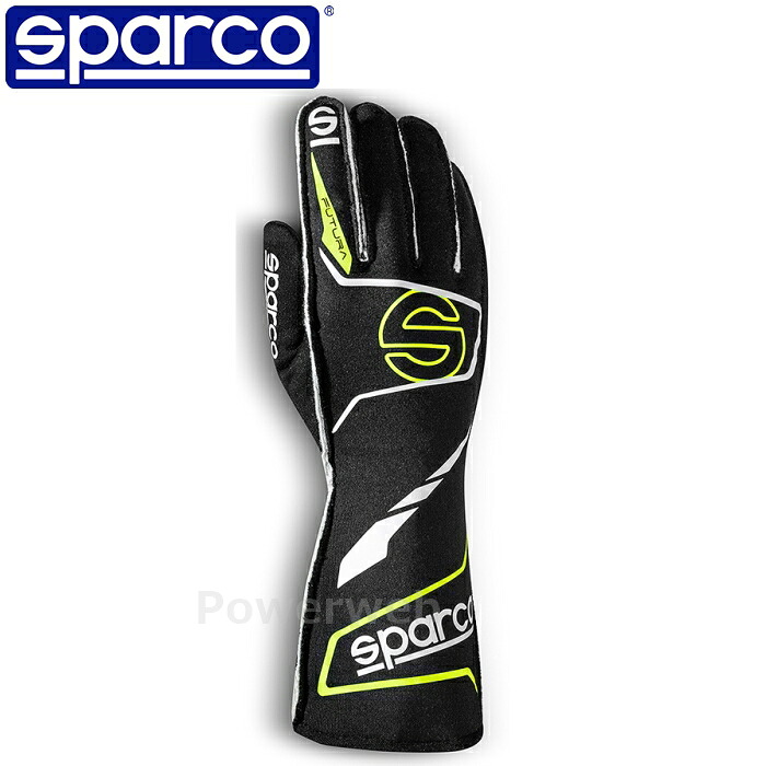 SPARCO FUTURA (フツーラ) レーシンググローブ 00136509NRGF ブラック/イエロー(NRGF) S(09) 認証：FIA 8856-2018 スパルコ 18,848円