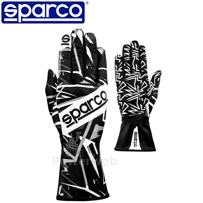 SPARCO K-ROOKIE (Kルーキー) レーシングカートグローブ BKG0001B0K06013 ブラック/ホワイト(K06) XXL(13) スパルコ [メール便]