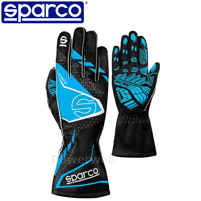 SPARCO K-ATTACK (Kアタック) レーシングカートグローブ BKG0004B0K30012 ブラック/ブルー(K30) XL(12) スパルコ [メール便]