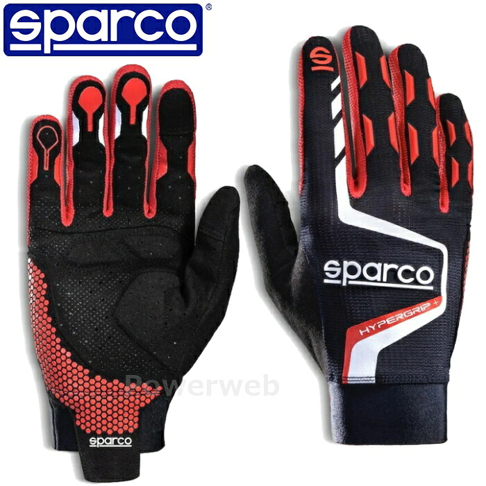 SPARCO HYPER GRIP+ (ハイパーグリップ プラス) ゲーミンググローブ 00209512NRRS ブラック/レッド(NRRS) XL(12) スパルコ