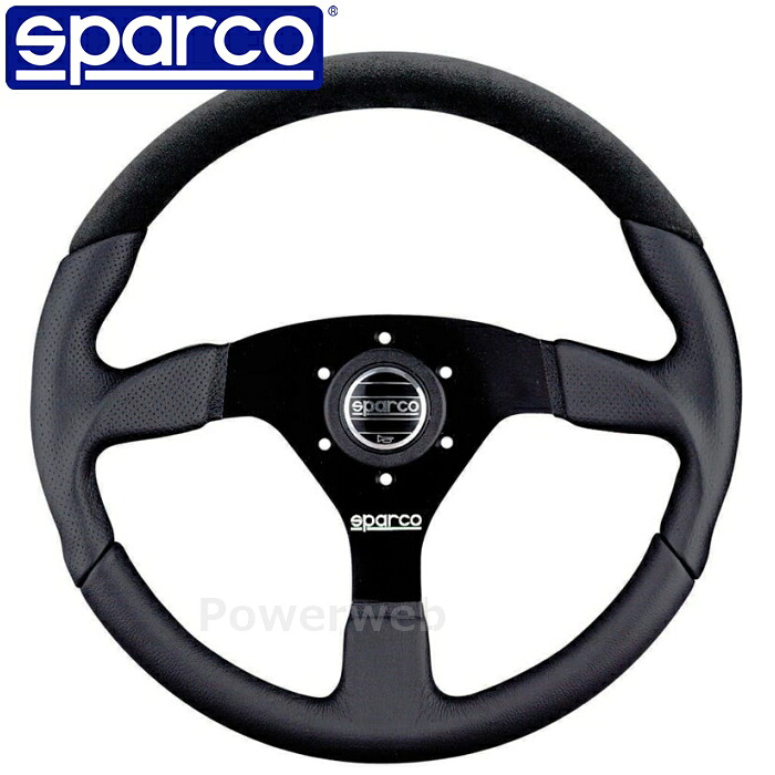 SPARCO L505 BLACK ステアリング 015TL522TUV スエード 350mm スパルコ|PowerWeb