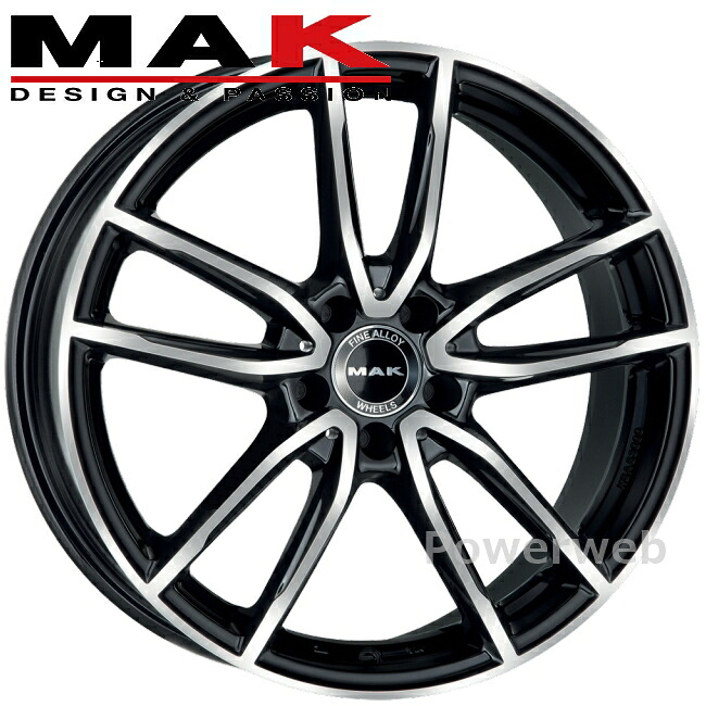 MAK EVO 17インチ 7.5J PCD:112 穴数:5 inset:48 ブラックミラー EV7517548112BM マック エボ 阿部商会 [ホイール4本セット]