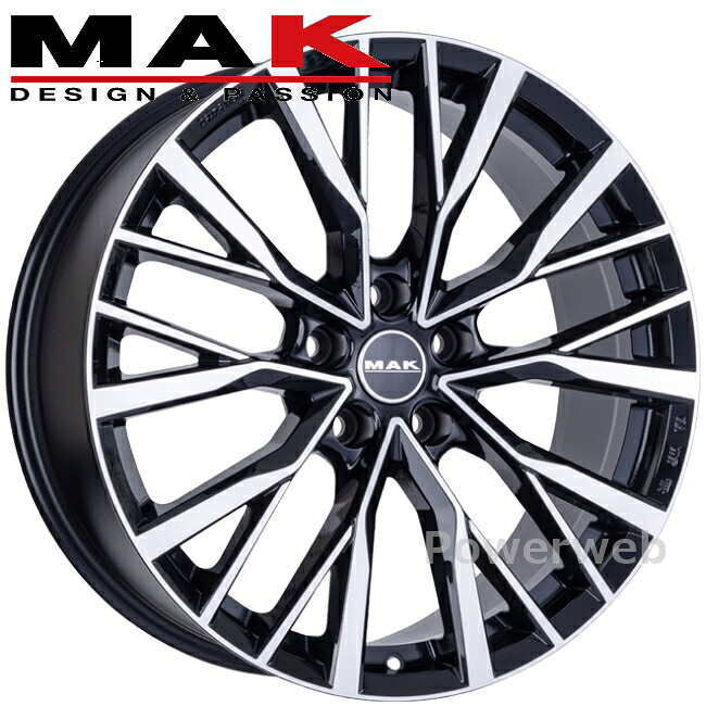 MAK KENT 21インチ 8.5J PCD:120 穴数:5 inset:38 ブラックミラー KT8521538120BM マック ケント 阿部商会 [ホイール4本セット]｜PowerWeb