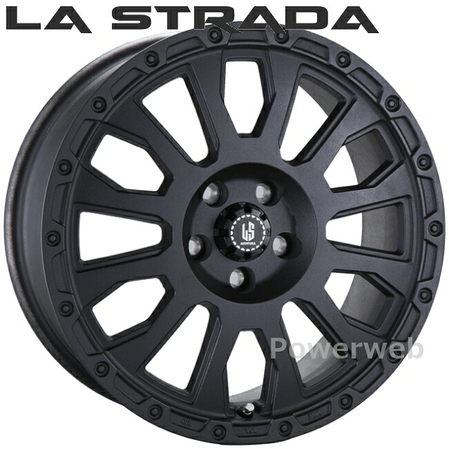 LA STRADA AVENTURA 17インチ 7.0J PCD:114.3 穴数:5 inset:38 リンクルブラック LA770K38WB ラ ストラーダ アヴェンチュラ 阿部商会 [ホイール4本セット]｜PowerWeb