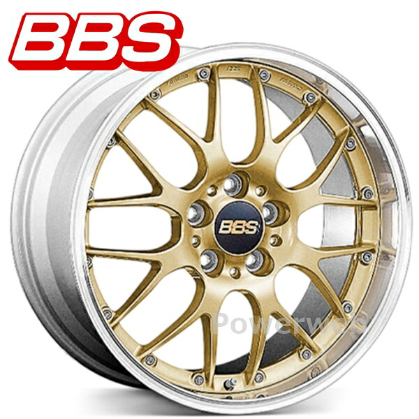 BBS RS-GT 19インチ 8.0J PCD:114.3 穴数:5 inset:52 ＜ディスク＞ゴールド＜リム＞シルバーダイヤカット (GL-SLD) [ホイール4本セット]｜PowerWeb