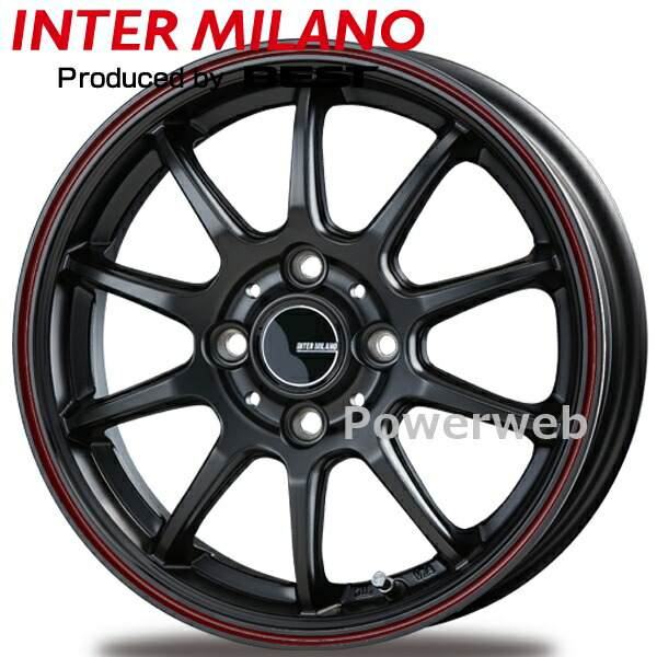 INFINITY F10 軽量モデル 15インチ 5.5J PCD:100 穴数:4 inset:45 マットブラック/フランジレッド (MBK/FR) BEST [ホイール1本]