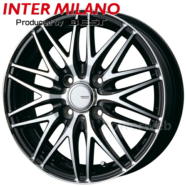AVENTO MR-10 15インチ 5.5J PCD:100 穴数:4 inset:45 ブラック/ポリッシュ (BK/P) BEST/ベスト アヴェント MR10 [ホイール1本]｜PowerWeb
