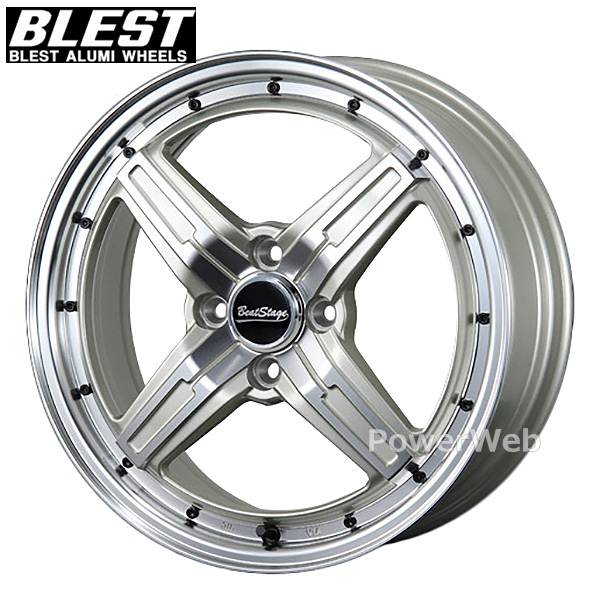 BLEST Beat Stage FS-C 15インチ 5.0J PCD:100 穴数:4 inset:45 シャンパンゴールドポリッシュ (ブレスト ビートステージ FSC) [ホイール1本]｜PowerWeb