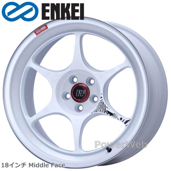ENKEI/エンケイ PF06 18インチ 9.5J PCD:100 穴数:5 inset:40 マシニングホワイト (M/W) [ホイール4本セット]｜PowerWeb