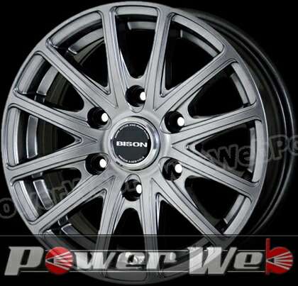 BISON BN-01 (バイソン) ダークシルバー 15インチ 6.0J PCD:139.7 穴数:6 inset:44 HOT STUFF [ホイール単品4本セット]｜PowerWeb