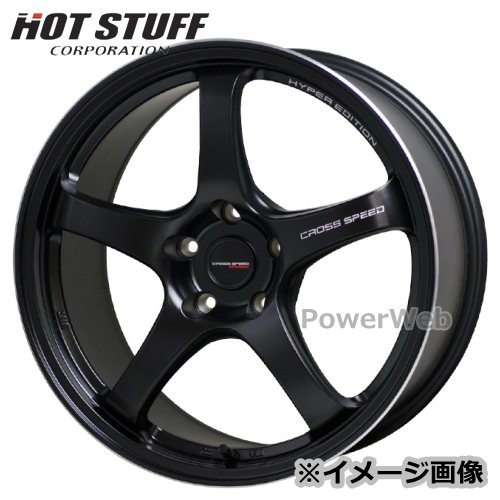 CROSS SPEED HYPER EDITION CR5 (クロススピード ハイパーエディション CR5) 18インチ 9.5J PCD:114.3 穴数:5 inset:35 セミグロスブラック HOT STUFF [ホイール4本セット]｜PowerWeb