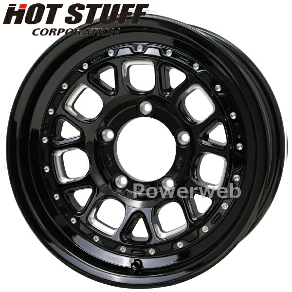 BARKLEY HARDROCK HURON 16インチ 5.5J PCD:139.7 穴数:5 inset:20 グロスブラックマシニング バークレイ ハードロック ヒューロン HOT STUFF (ホットスタッフ) [ホイール1本]