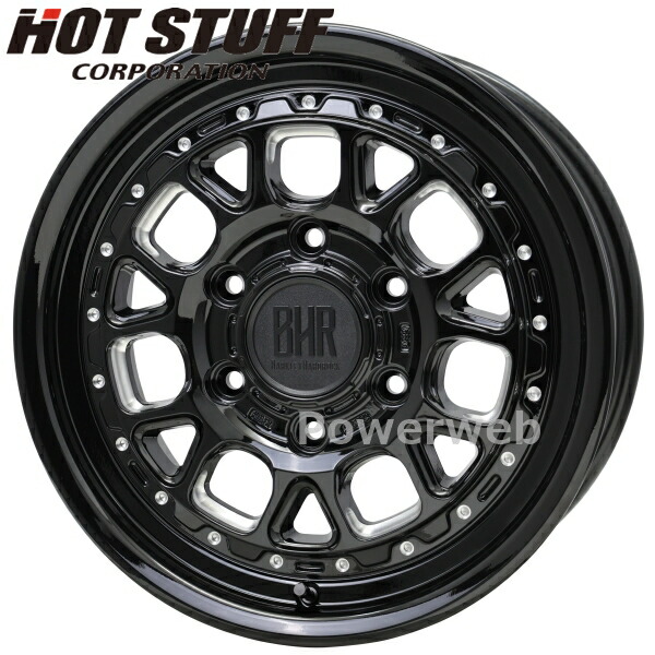 BARKLEY HARDROCK HURON 16インチ 6.5J PCD:139.7 穴数:6 inset:48 グロスブラックマシニング バークレイ ハードロック ヒューロン HOT STUFF (ホットスタッフ) [ホイール1本] 17,024円