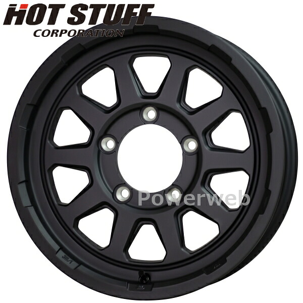 MAD CROSS RANGER 16インチ 5.5J PCD:139.7 穴数:5 inset:20 マットブラック マッド クロス レンジャー HOT STUFF (ホットスタッフ) [ホイール1本]｜PowerWeb