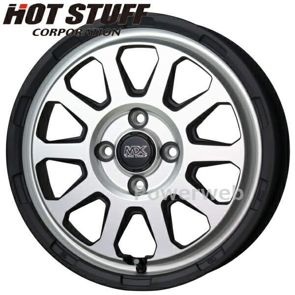 MAD CROSS RANGER 15インチ 4.5J PCD:100 穴数:4 inset:45 マットシルバー マッド クロス レンジャー HOT STUFF (ホットスタッフ) [ホイール1本]