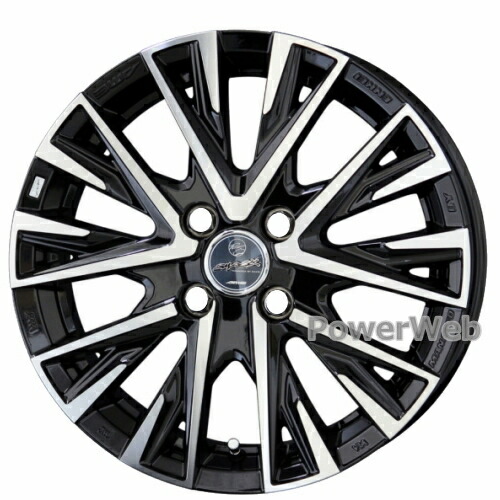 スマッククレストサファイアブラックポリッシュ14インチ4.5J +454H100 送料無料 □スマック クレスト □サファイアブラックポリッシュ □14