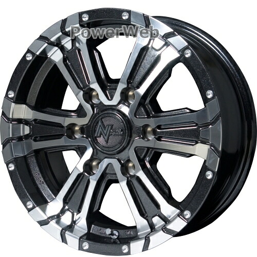 NITRO POWER CROSS CLAW (クロスクロウ) 15インチ 6.0J PCD:139.7 穴数:6 inset:33 ブラックメタリック/ミラーカット [ホイール1本単品]｜PowerWeb