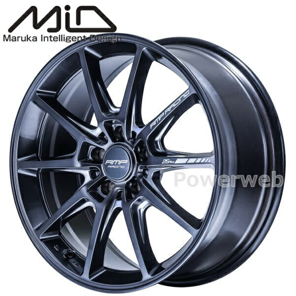 MID RMP Racing R25 plus 18インチ 8.0J PCD:100 穴数:5 inset:45 ディープチタンシルバー [ホイール1本]｜PowerWeb