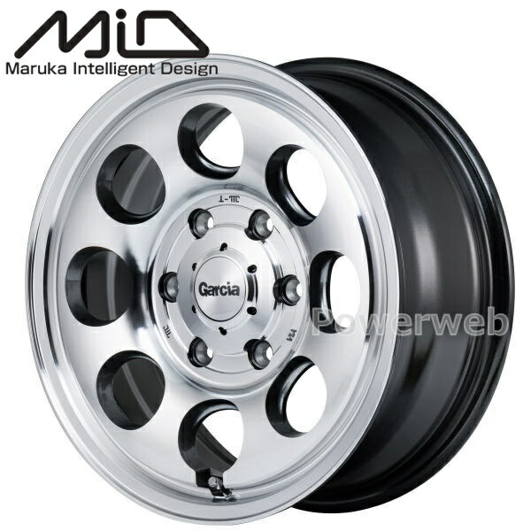 MID GARCIA Palm8 16インチ 6.5J PCD:139.7 穴数:6 inset:38 メタリックグレー/ポリッシュ [ホイール1本]｜PowerWeb