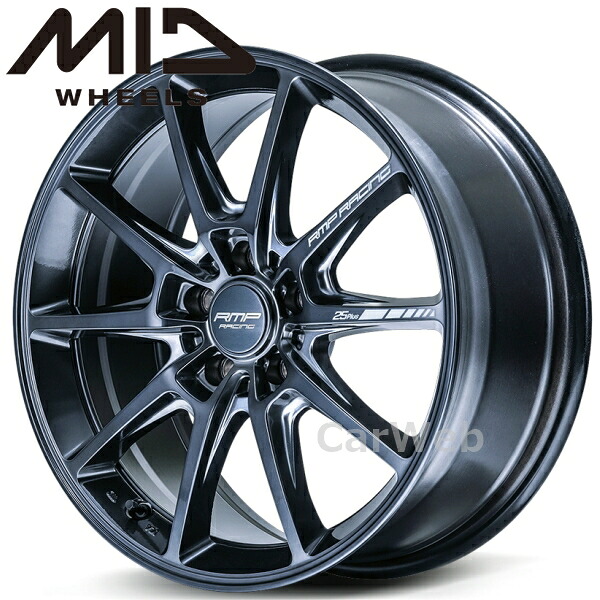 MID RMP Racing R25 plus 17インチ 7.5J PCD:114.3 穴数:5 inset:48 ディープチタンシルバー [ホイール4本セット]｜PowerWeb