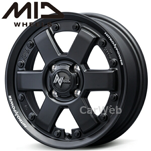 MID NITRO POWER M6 CARBINE 14インチ 4.5J PCD:100 穴数:4 inset:45 ガンブラック [ホイール4本セット]｜PowerWeb