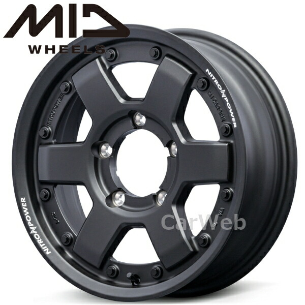 MID NITRO POWER M6 CARBINE 15インチ 6.0J PCD:139.7 穴数:5 inset:-5 ガンブラック [ホイール1本]