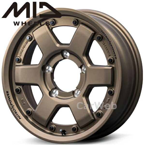 MID NITRO POWER M6 CARBINE 16インチ 6.0J PCD:139.7 穴数:5 inset:-5 ダークブロンズ [ホイール1本]