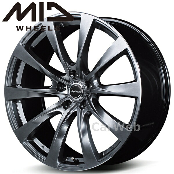 MID Lefinada Motion2 20インチ 8.0J PCD:114.3 穴数:5 inset:40 ハイパーダークシルバー/リムエッジポリッシュ [ホイール4本セット]