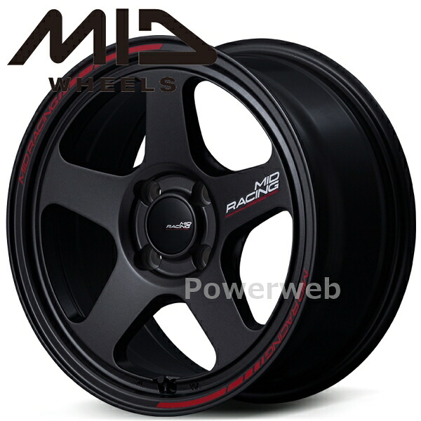 MID RACING TR50 15インチ 7.0J PCD:100 穴数:4 inset:35 ターマックブラック [ホイール1本]｜PowerWeb