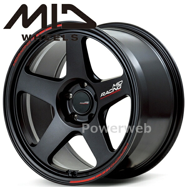 MID RACING TR50 18インチ 10.5J PCD:114.3 穴数:5 inset:22 ターマックブラック [ホイール1本]