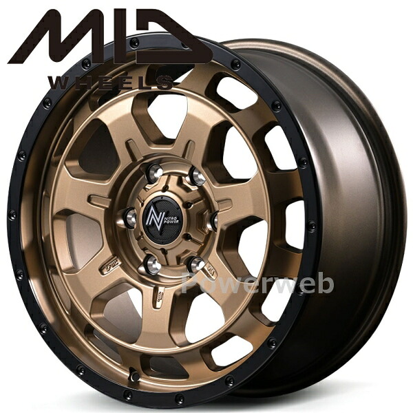 NITRO POWER M7 PHALANX 18インチ 8.0J PCD:139.7 穴数:6 inset:55 マットブロンズ/リムブラック (ナイトロパワー ファランクス) [ホイール1本]｜PowerWeb