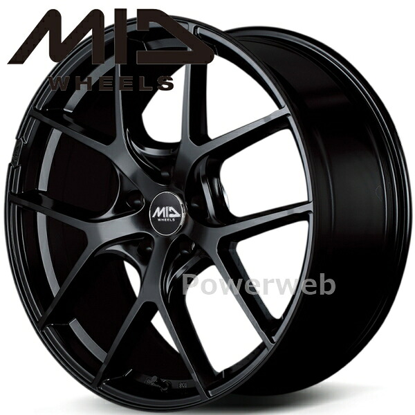 MID WHEELS Lefinada Motion4 19インチ 8.0J PCD:114.3 穴数:5 inset:45 グロスブラック (レフィナーダ モーション4) [ホイール1本]｜PowerWeb