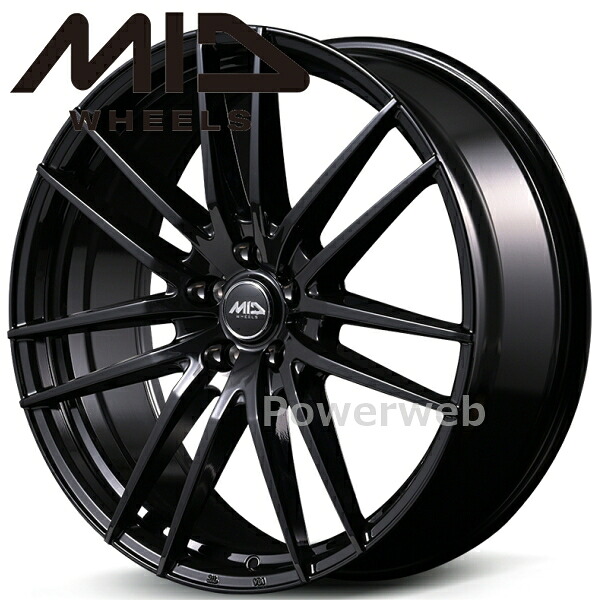 MID WHEELS Lefinada Motion5 19インチ 7.0J PCD:120 穴数:5 inset:40 グロスブラック (レフィナーダ モーション5) [ホイール4本セット]