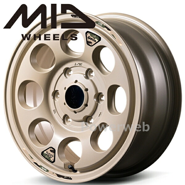 MID WHEELS&times;DOD ウシャリン 16インチ 6.5J PCD:139.7 穴数:6 inset:38 セミグロスサンドベージュ [ホイール1本]｜PowerWeb