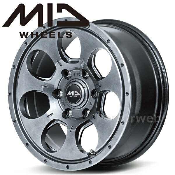 MID MUD AGENT 15インチ 6.0J PCD:139.7 穴数:6 inset:33 メタリックグレー マッドエージェント [ホイール1本]｜PowerWeb