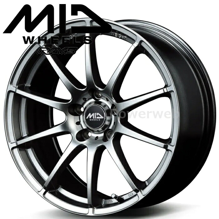 MID WHEELS StaG (スタッグ) 17インチ 6.5J PCD:114.3 穴数:5 inset:40 メタリックグレー (MGL) マルカサービス [ホイール1本]｜PowerWeb