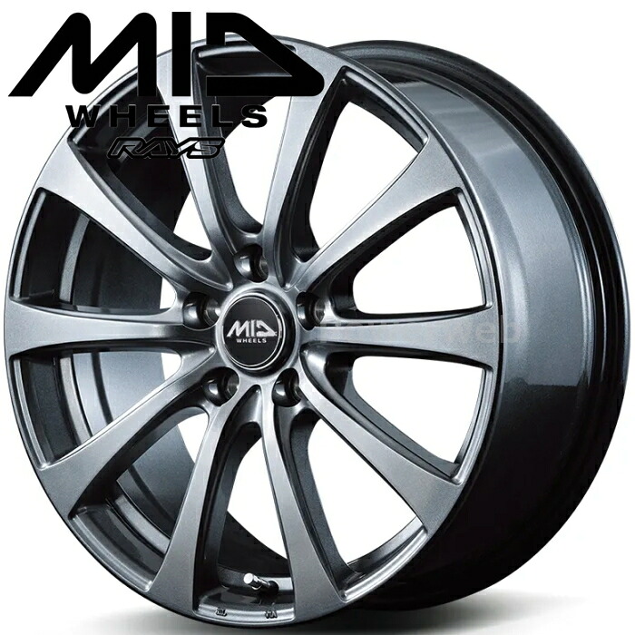 MID WHEELS New G-10 (G10) 17インチ 6.5J PCD:120 穴数:5 inset:40 メタリックグレー (MGL) マルカサービス [ホイール4本セット]｜PowerWeb