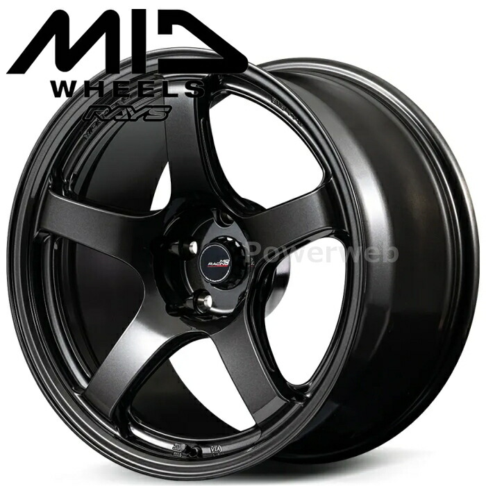 MID RACING R50 EVO 18インチ 9.5J PCD:114.3 穴数:5 inset:0 ブラックメタリック (BLM) マルカサービス [ホイール1本]｜PowerWeb