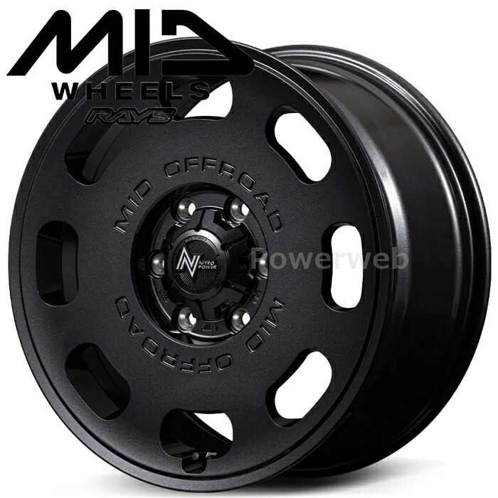 MID NITRO POWER D8?PULSAR (パルサー) 18インチ 8.0J PCD:139.7 穴数:6 inset:55 バレルブラック (BBK) マルカサービス [ホイール4本セット]｜PowerWeb