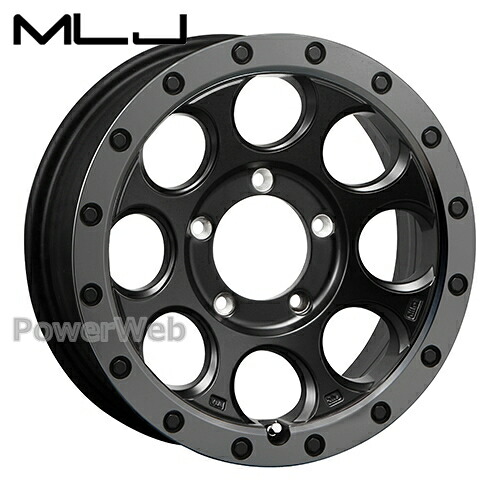 MLJ XTREME-J XJ03 16インチ 6.0J PCD:139.7 穴数:5 inset:-5 フラットブラック/スモークフランジ (エクストリーム J) [ホイール4本セット]｜PowerWeb