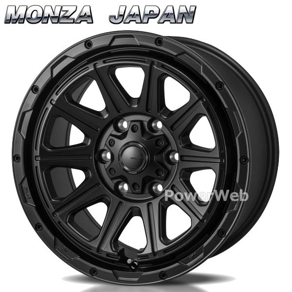 MONZA JAPAN HI BLOCK REGULES 17インチ 8.0J PCD:139.7 穴数:6 inset:20 サテンブラック (モンツァジャパン ハイブロック レグルス) [ホイール1本]｜PowerWeb